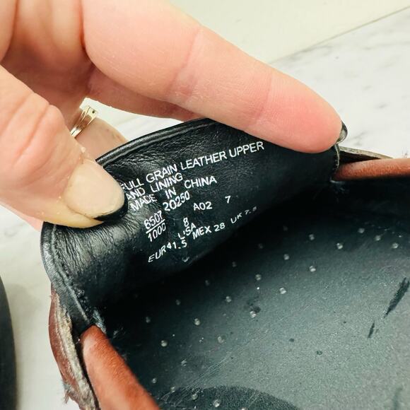 Bert Pulitzer Leather Navy Oxblood Tassel Loafer Men’s Size 8 - Picture 9 of 10